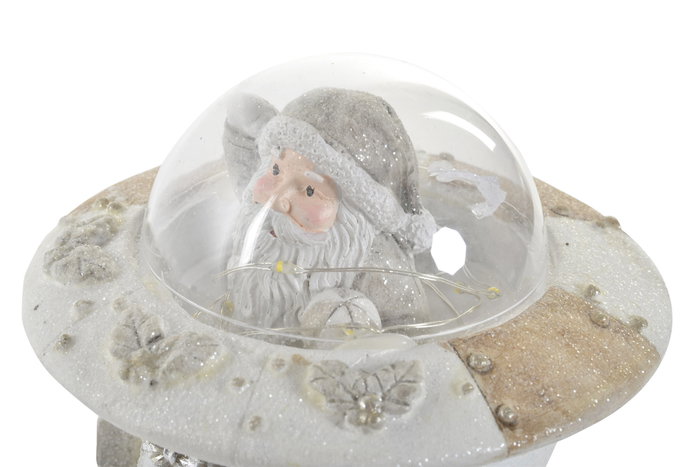DKD Home Decor Figura Navidad Ovni Resina LED 10 x 12.5 cm