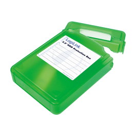 LogiLink Caja de protección para 1 HDD de 3,5 pulg, verde