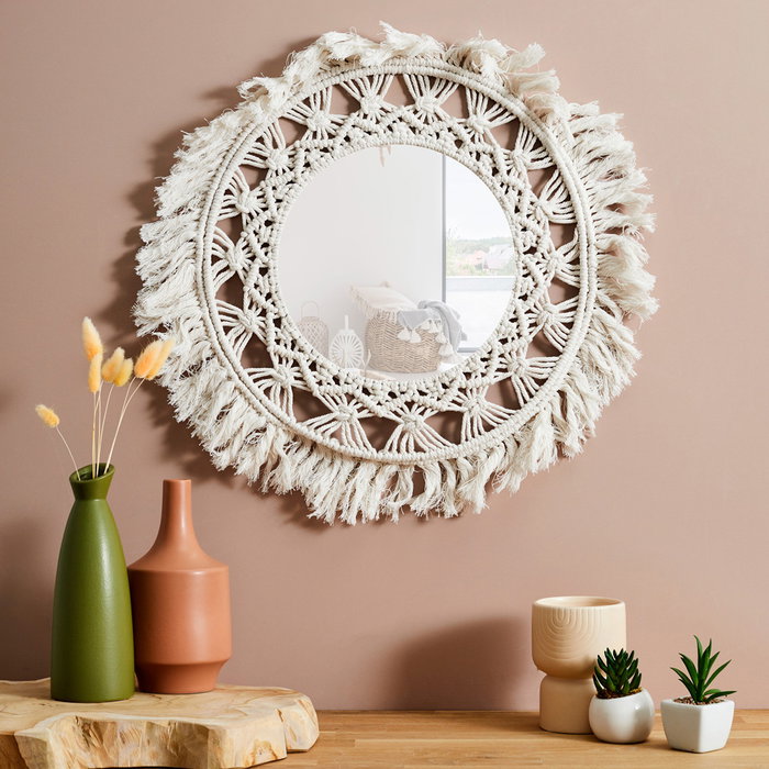 Home Deco Factory Espejo D.55 cm Boho