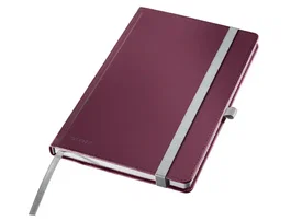 Leitz Style Cuaderno Tapa Dura A5 80 Hojas Cuadro 5 mm Rojo Granate