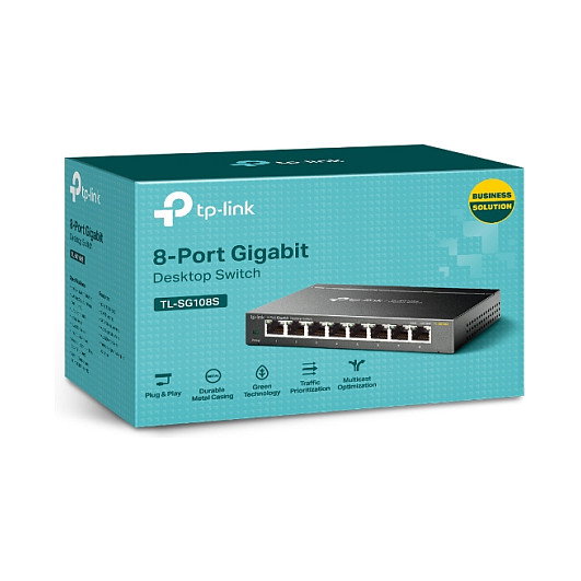 TP-Link TL-SG108S Switch Gigabit de 8 puertos Negro TP-Link TL-SG108S Switch Gigabit de 8 puertos Negro
