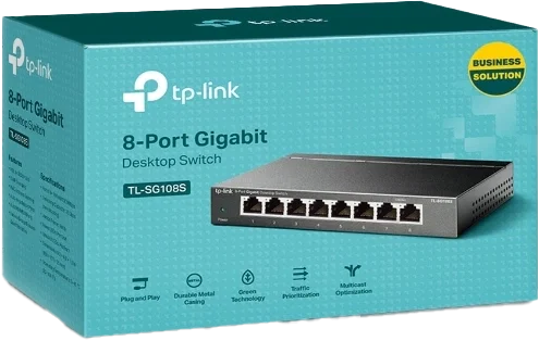 TP-Link TL-SG108S Switch Gigabit de 8 puertos Negro TP-Link TL-SG108S Switch Gigabit de 8 puertos Negro