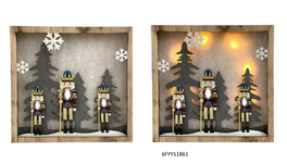 DKD Home Decor Decoración de Pared LED Cascanueces Surtido de 2 Unidades