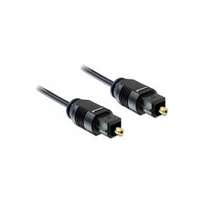 DeLOCK Cable de audio óptico Toslink de 2 m, Macho a Macho, Negro