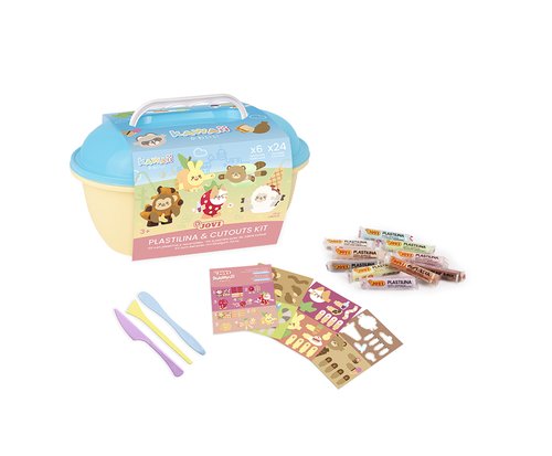 Jovi Cofre Kawaii con 24 Barritas de Plastilina y Accesorios