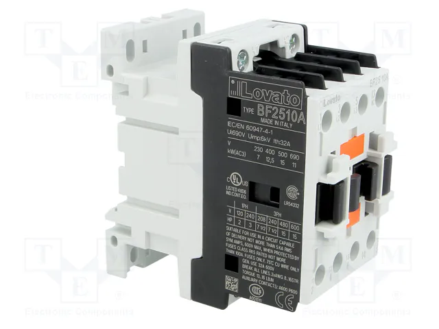 LOVATO ELECTRIC Contactor BF 3-polar 25A 230VAC LOVATO ELECTRIC Contactor BF 3-polar 25A 230VAC