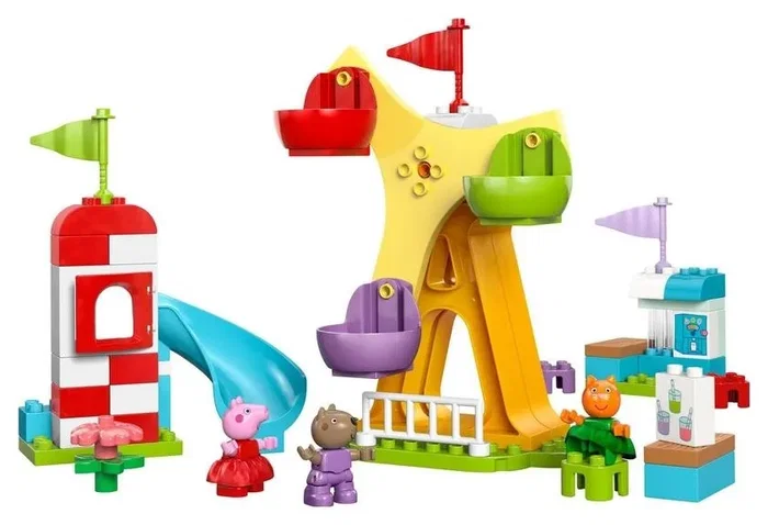 Lego DUPLO Peppa Pig 10453 Parque de atracciones - Juego de construcción para niños a partir de 2 años