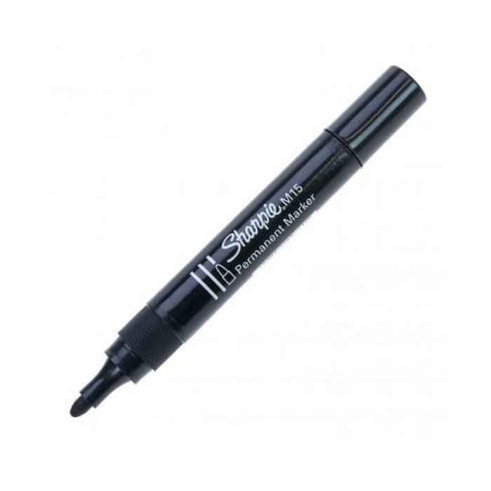 Sharpie Marcador Permanente M15 Negro Punta Redonda 12 UD