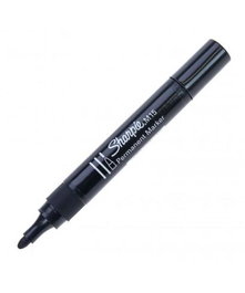 Sharpie Marcador Permanente Negro Punta Redonda 12 Unidades M15