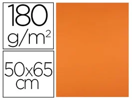 Liderpapel Cartulina Naranja 50x65 cm 180g/m2 Paquete de 25 Hojas