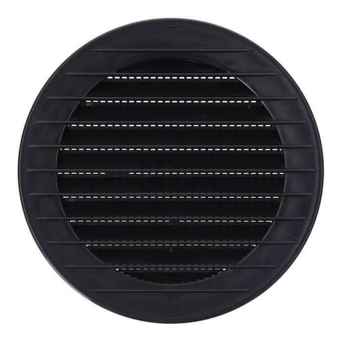Edm Rejilla de ventilación redonda empotrable con mosquitera Ø100mm ABS gris antracita Edm Rejilla de ventilación redonda empotrable con mosquitera Ø100mm ABS gris antracita