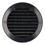 Edm Rejilla de ventilación redonda empotrable con mosquitera Ø100mm ABS gris antracita