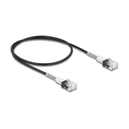 DeLOCK Cable de red RJ45 Cat.6A UTP Slim 0,5 m Negro
