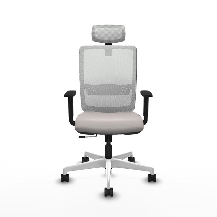 PIQUERAS Y CRESPO Silla de oficina Haches Blanca con mecanismo Sincro/Traslack PIQUERAS Y CRESPO Silla de oficina Haches Blanca con mecanismo Sincro/Traslack