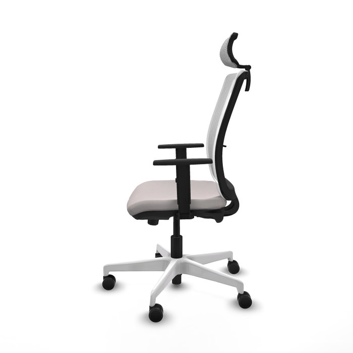PIQUERAS Y CRESPO Silla de oficina Haches Blanca con mecanismo Sincro/Traslack PIQUERAS Y CRESPO Silla de oficina Haches Blanca con mecanismo Sincro/Traslack