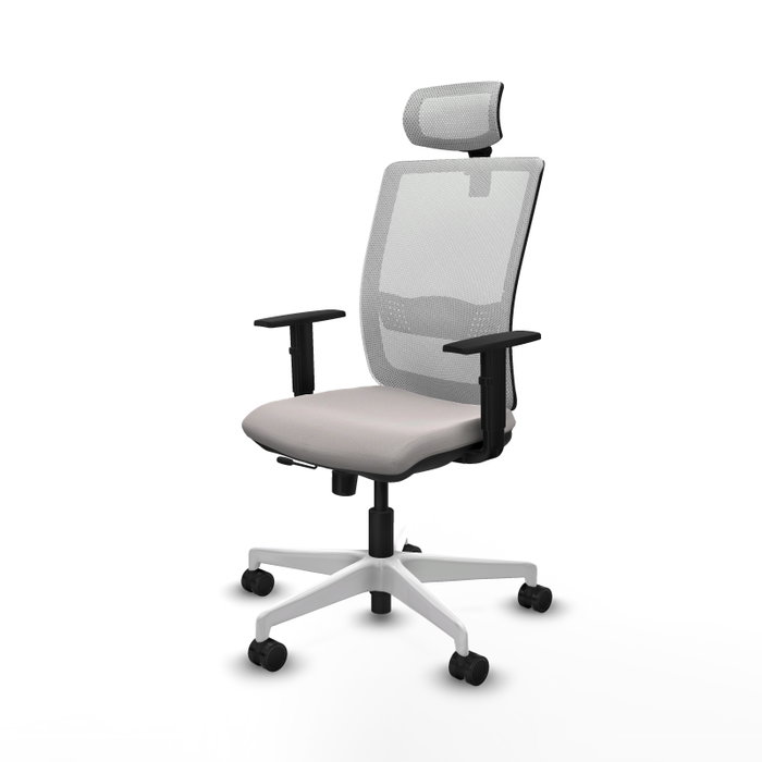PIQUERAS Y CRESPO Silla de oficina Haches Blanca con mecanismo Sincro/Traslack PIQUERAS Y CRESPO Silla de oficina Haches Blanca con mecanismo Sincro/Traslack
