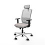 PIQUERAS Y CRESPO Silla de oficina Haches Blanca con mecanismo Sincro/Traslack