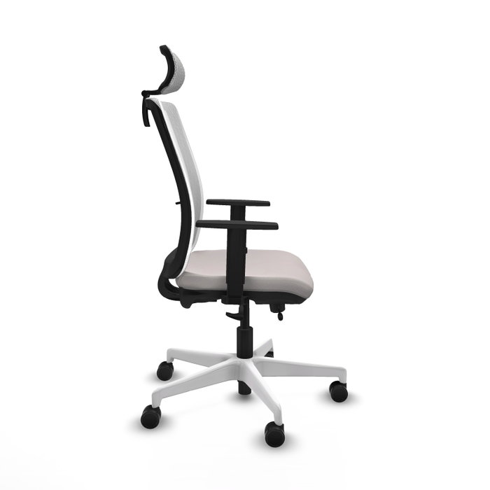 PIQUERAS Y CRESPO Silla de oficina Haches Blanca con mecanismo Sincro/Traslack PIQUERAS Y CRESPO Silla de oficina Haches Blanca con mecanismo Sincro/Traslack