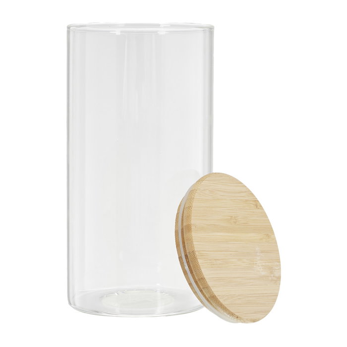 Cook Concept Bote Vidrio Borosilicato con Tapa Bambú Transparente 1,2 L