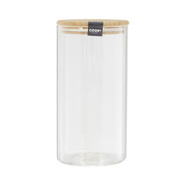 Cook Concept Bote Vidrio Borosilicato con Tapa Bambú Transparente 1,2 L