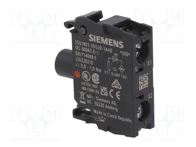 SIEMENS Elemento iluminador LED rojo 22mm