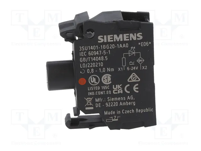 SIEMENS Elemento iluminador LED rojo 22mm