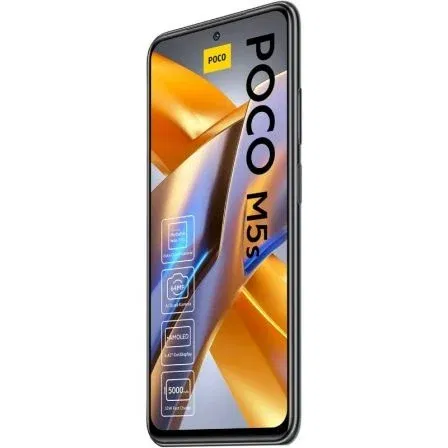 Xiaomi POCO M5s Smartphone 4GB RAM 128GB, 6.43" AMOLED DotDisplay, Cámara 64MP, 5000mAh Batería, Carga 33W, Helio G95, IP53, Gris