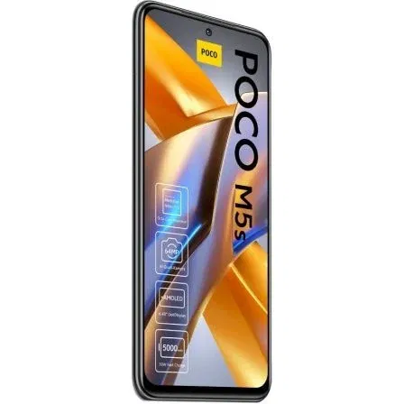 Xiaomi POCO M5s Smartphone 4GB RAM 128GB, 6.43" AMOLED DotDisplay, Cámara 64MP, 5000mAh Batería, Carga 33W, Helio G95, IP53, Gris