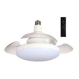Cristalrecord Venty Ventilador de techo LED con aspas retráctiles Blanco