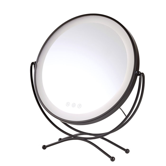 SUN Espejo Iluminado Maquillaje LED 4200ºK 48x43Cm Negro