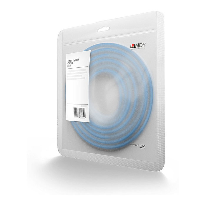 Lindy Cable de Red Ethernet Cat6 U/UTP Patch Blue 0.5 Metros