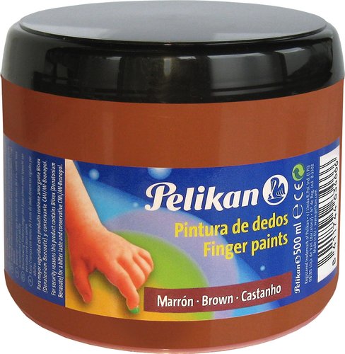 PELIKAN Pintura de dedos 500 ml Siena tostada Nº190 PELIKAN Pintura de dedos 500 ml Siena tostada Nº190