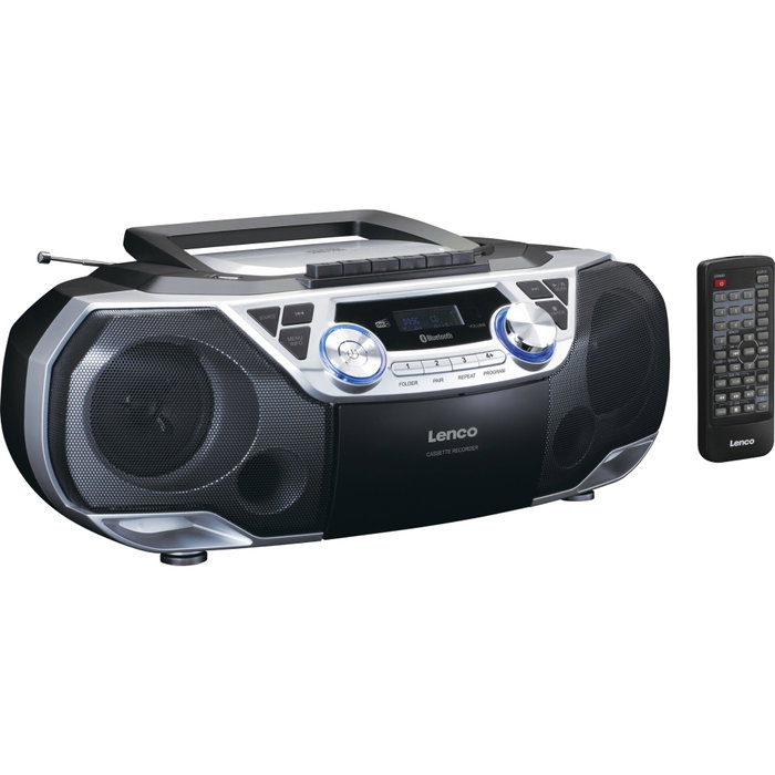 Lenco SCD-720SI Boombox Portátil con CD, DAB+, Bluetooth y Casete - Plata Lenco SCD-720SI Boombox Portátil con CD, DAB+, Bluetooth y Casete - Plata