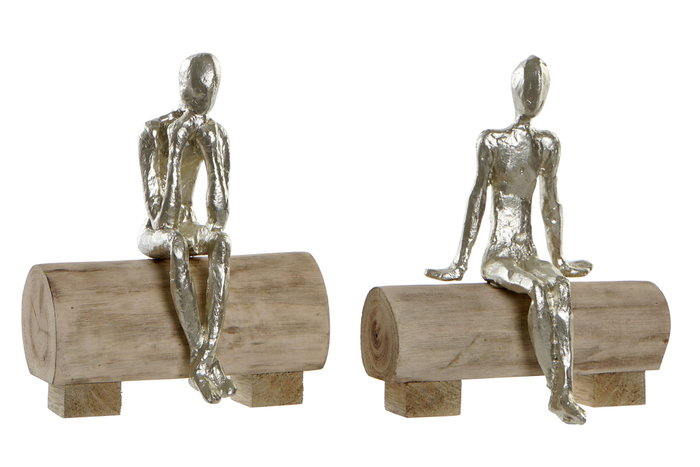 DKD Home Decor Figura de Persona en Resina y Mango, Surtido de 2 Unidades DKD Home Decor Figura de Persona en Resina y Mango, Surtido de 2 Unidades