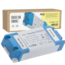 BX3 LIGHT CM-6VADDR Driver LED DALI 6W 300mA 12-48VDC Clase II, Fuente de Alimentación para Luminarias LED Regulable, Flicker Free
