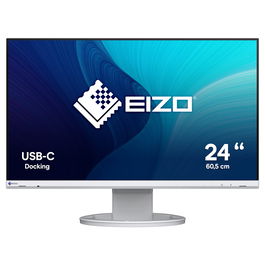 EIZO FlexScan EV2480-WT Monitor IPS 60.5 cm / 23.8" Full HD 1920x1080, 5ms, USB-C (70W), HDMI, DP, Blanco