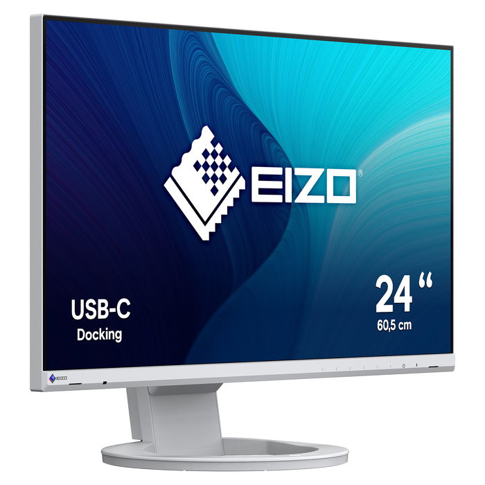 EIZO FlexScan EV2480-WT Monitor IPS 60.5 cm / 23.8" Full HD 1920x1080, 5ms, USB-C (70W), HDMI, DP, Blanco