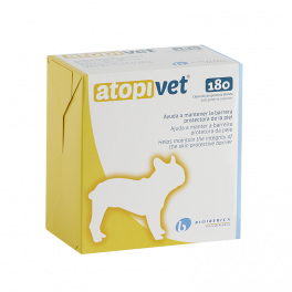 Bioiberica Atopivet 180 Capsulas para Reparación Cutánea con Ácido Hialurónico y EPA/DHA para Reducir Picor e Inflamación