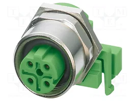 PHOENIX CONTACT Conector M12 hembra de 4 pines, Código D, IP67