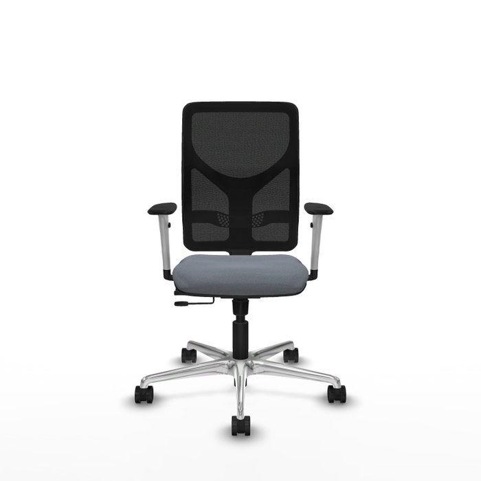 PIQUERAS Y CRESPO Silla de oficina Motilla con mecanismo Sincro/Traslack, Gris y Negro