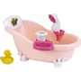 KLEIN - Bañera Bebé Modelo 1665 Baby Coralie con Sonidos, Luz y Cabezal de Ducha, Juguete de Imitación para Niños +3 Años