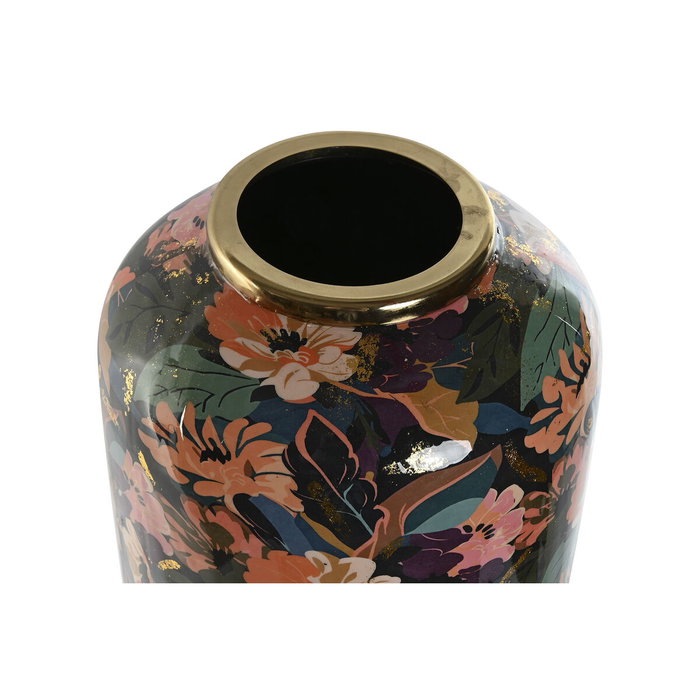 DKD Home Decor Jarrón de Metal Multicolor 25x25x70 cm