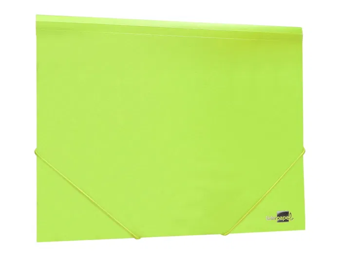 Liderpapel Carpeta Liderpapel Gomas Solapas Polipropileno DIN A4 Amarillo Fluor Opaco 100 Hojas