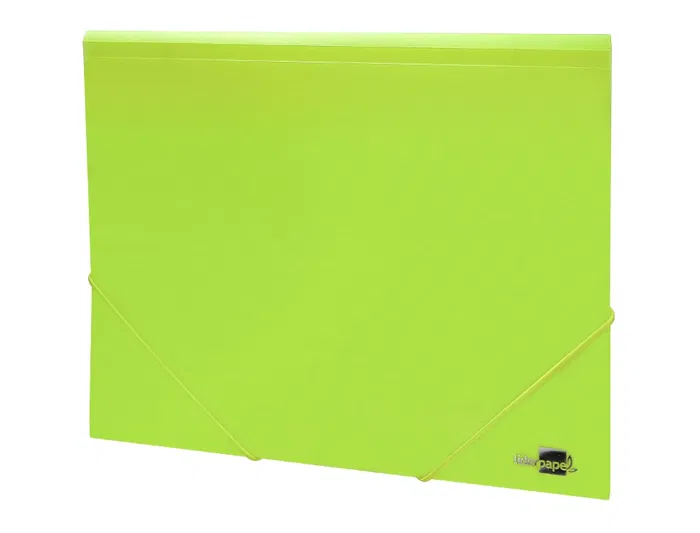 Liderpapel Carpeta Liderpapel Gomas Solapas Polipropileno DIN A4 Amarillo Fluor Opaco 100 Hojas