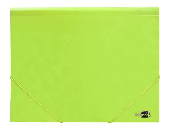 Liderpapel Carpeta Liderpapel Gomas Solapas Polipropileno DIN A4 Amarillo Fluor Opaco 100 Hojas