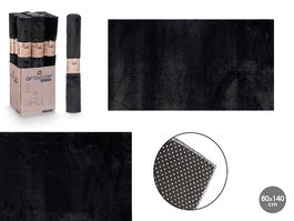 Giftdecor Alfombra Soft Negra 80 x 140 cm (Set de 9)