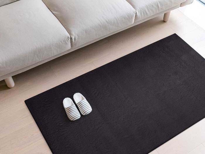 Giftdecor Alfombra Soft Negra 80 x 140 cm (Set de 9)