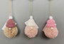 DKD Home Decor Decoración Colgante Poliéster 5x5x16 cm Surtido 3 Colores