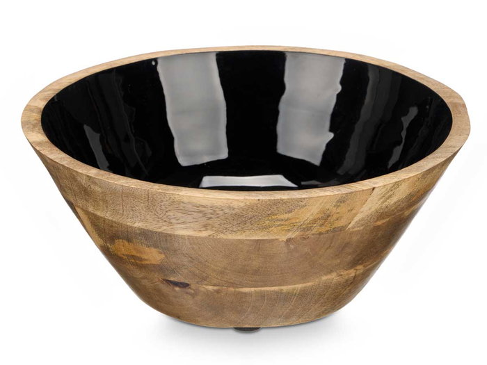 Giftdecor Bol 24 cm Madera Mango Negro (Set de 6)