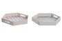 DKD Home Decor Bandeja MDF 38x33x5 Surtido de 2 Colores, Colección Casablanca 2022